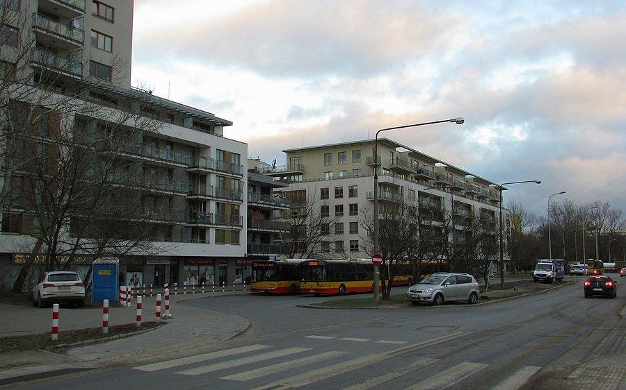 Ulica Bokserska przy Rondzie F. Stamma