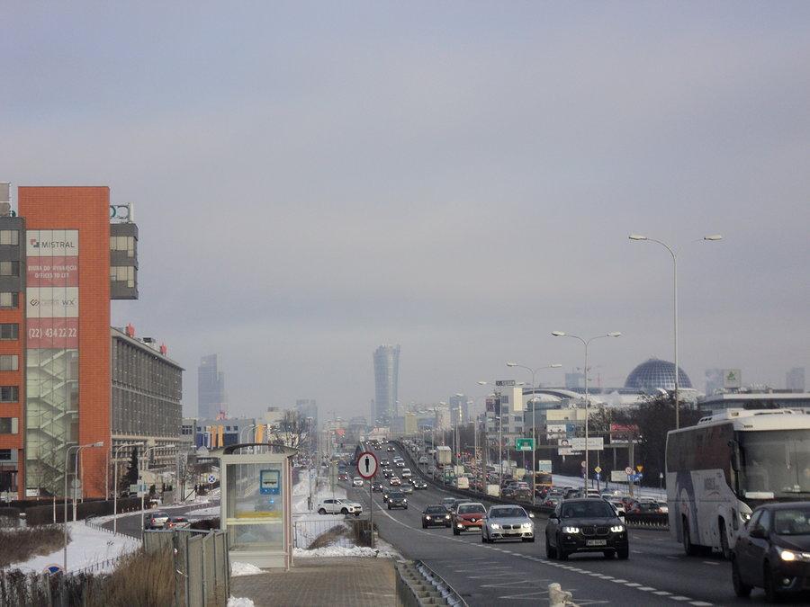 Warsaw Spire w oddali