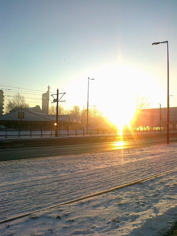 Piękny mroźny dzień