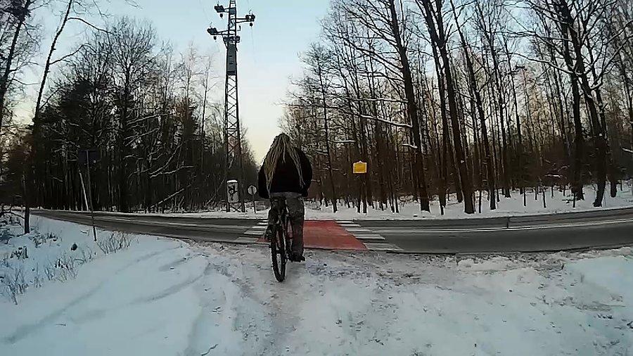 Sporo rowerzystów jak na taki dzień