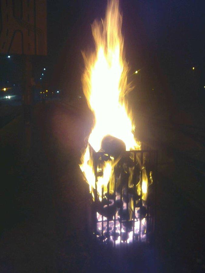 Koksownik mocno rozpalony