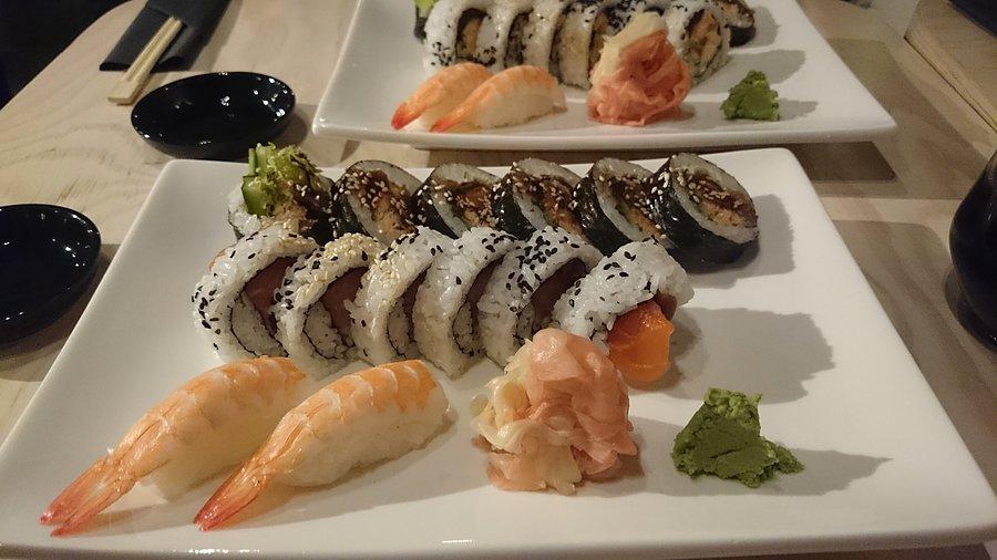 Praskie Sushi. Krewetki były średnie
