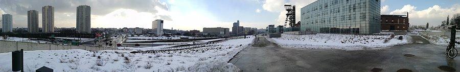 Zimowa panorama Katowic