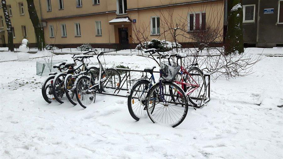 Zimowa przechowalnia rowerów