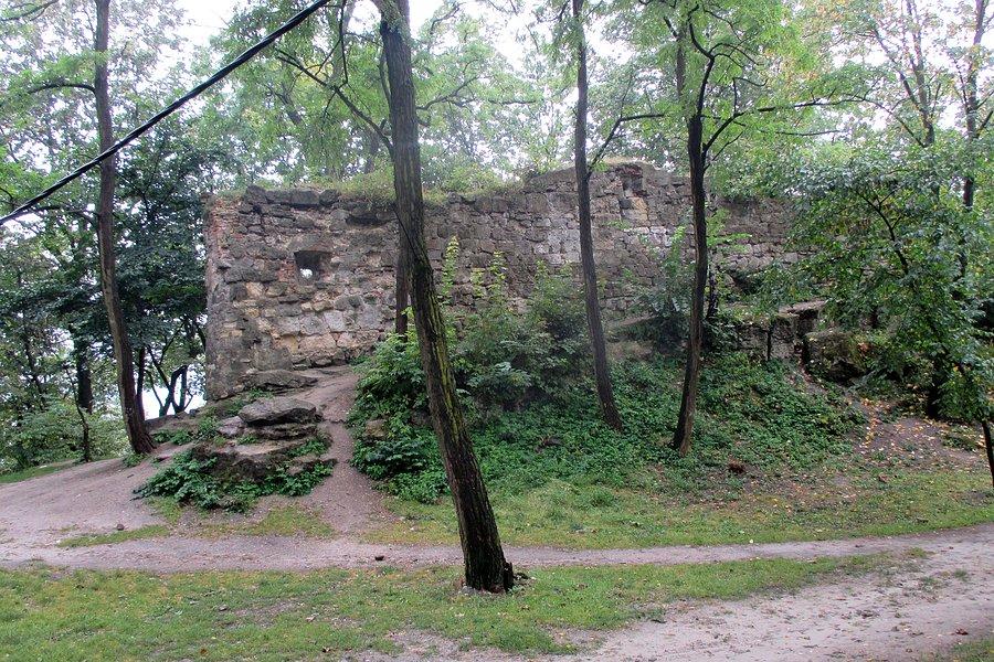 Ruiny na szczycie Wysokiego Zamku