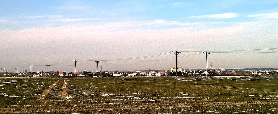 Panorama Szczecina widok spod miejscowości Ostoja