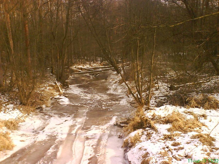 Niespodzianka - zamarznięta Brzeźnic(zank)a