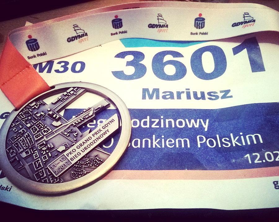 Pamiątka po Biegu Urodzinowym w Gdyni