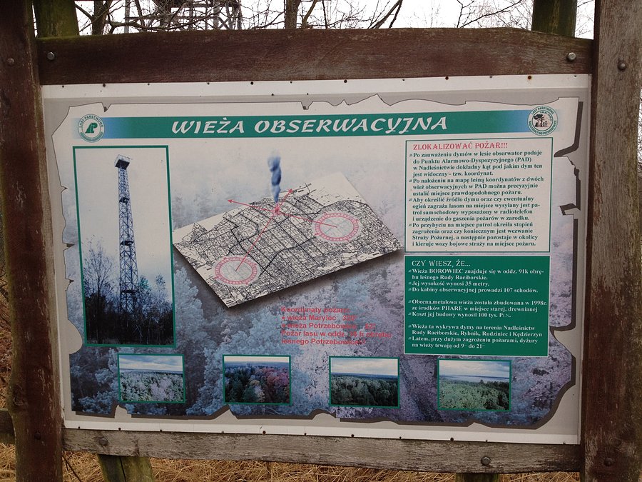 Wieża obserwacyjna - tablica informacyjna