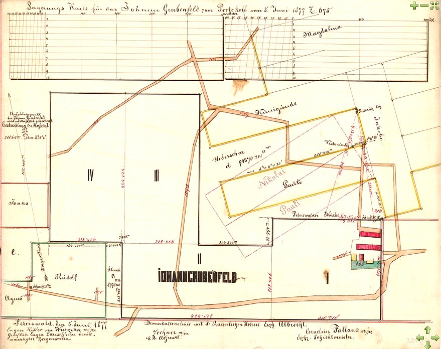 Petrvald mapa górnicza