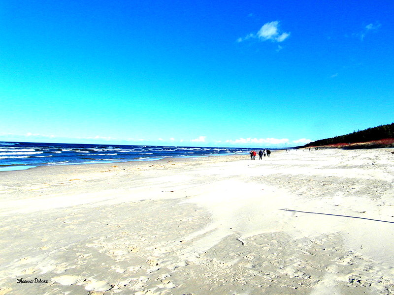 Plaża w Jantarze w lutym