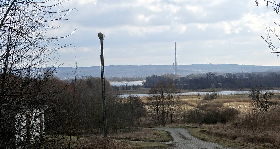 Widok z miejscowości Ustowo - w dole Odra