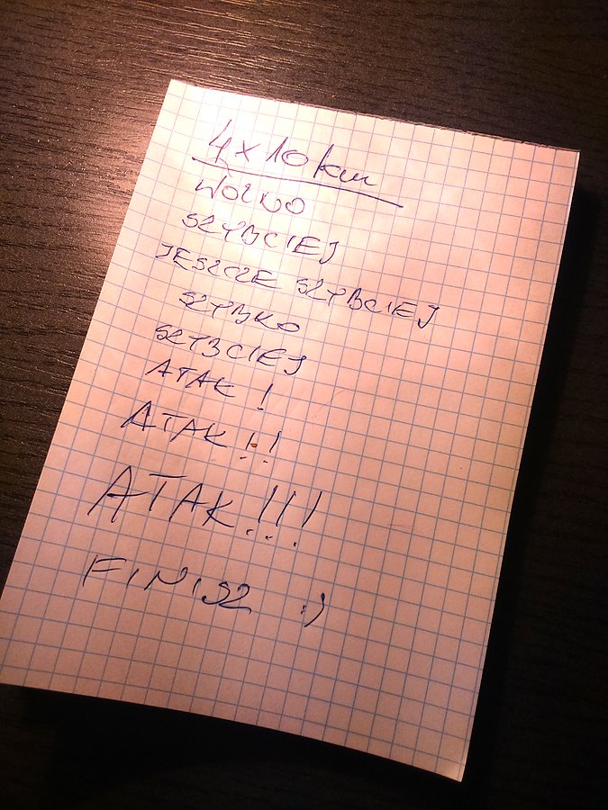 Wytyczne na dzisiaj ! :-)