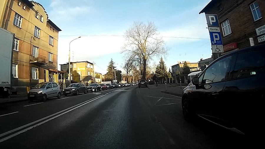 Korek na Panewnickiej w kierunku centrum Katowic