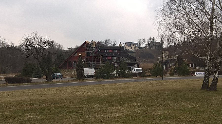 Remont zajazdu przed górą św. Anny