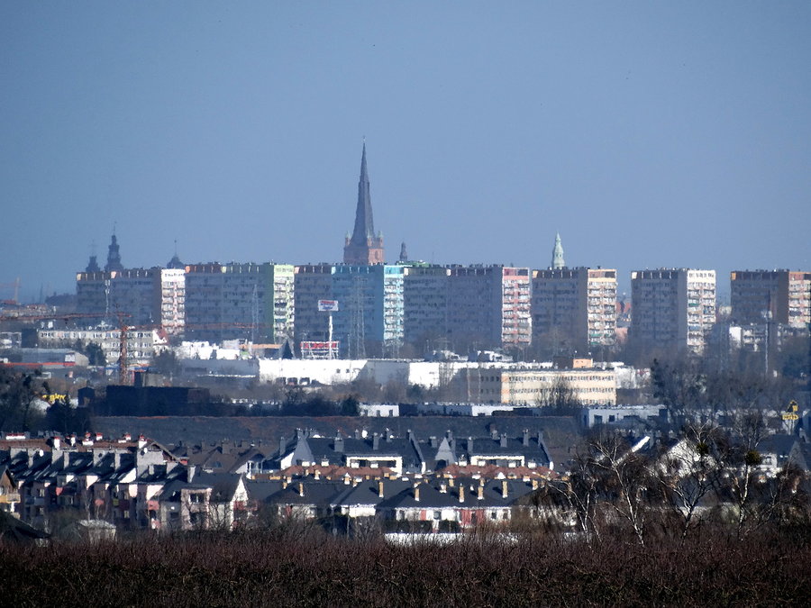Panorama Szczecina - widok spod Karwowa