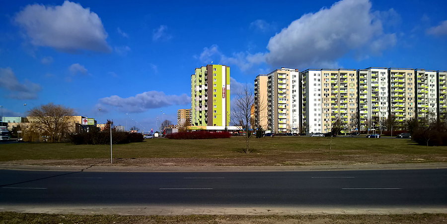 W drodze do Auchan - zdjęcie wykonane smartfonem