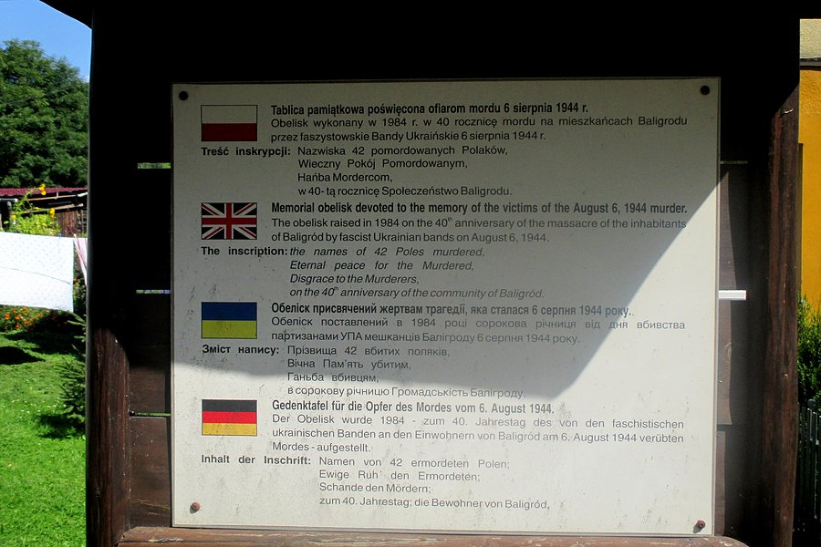 Tablica informacyjna w Baligrodzie