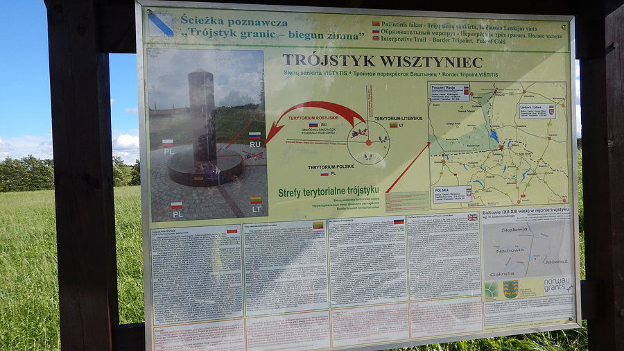 Wyprawa, dzień 10 - tablica przy trójstyku