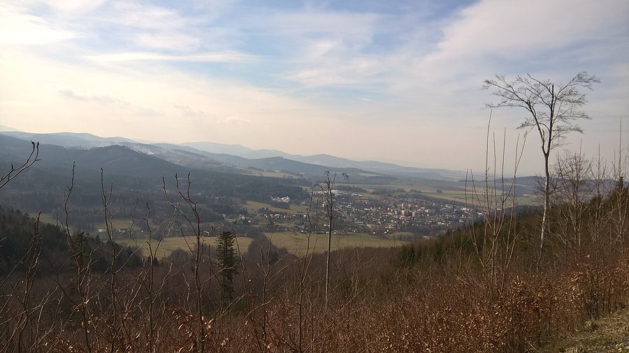 Widok z góry na Zlate Hory