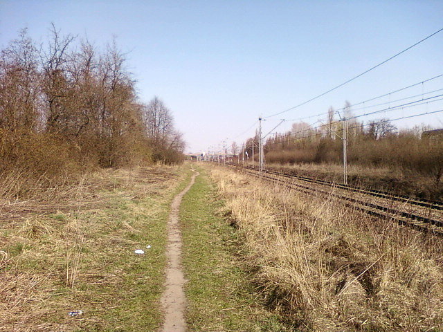 Ścieżka wzdłuż torów kolejowych