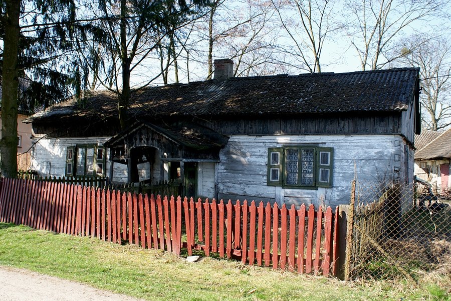 Drewniana chata w Przyłęku Dużym