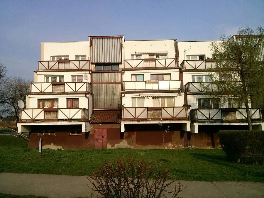 Ciekawa architektura bloków na osiedlu Dziekana