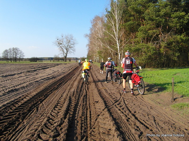 Rowerzyści na powrotnej trasie