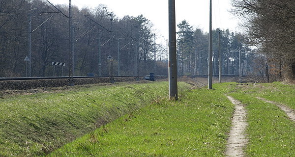 Wzdłuż torów w stronę Perkowic