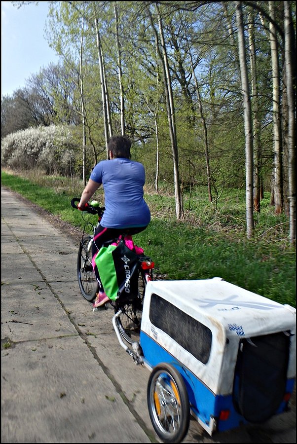 Zmiana ról, Justynka z przyczepką