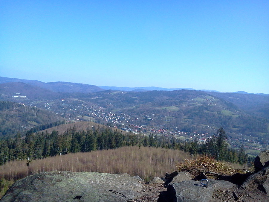 Widok z Kobylej na Wisłę