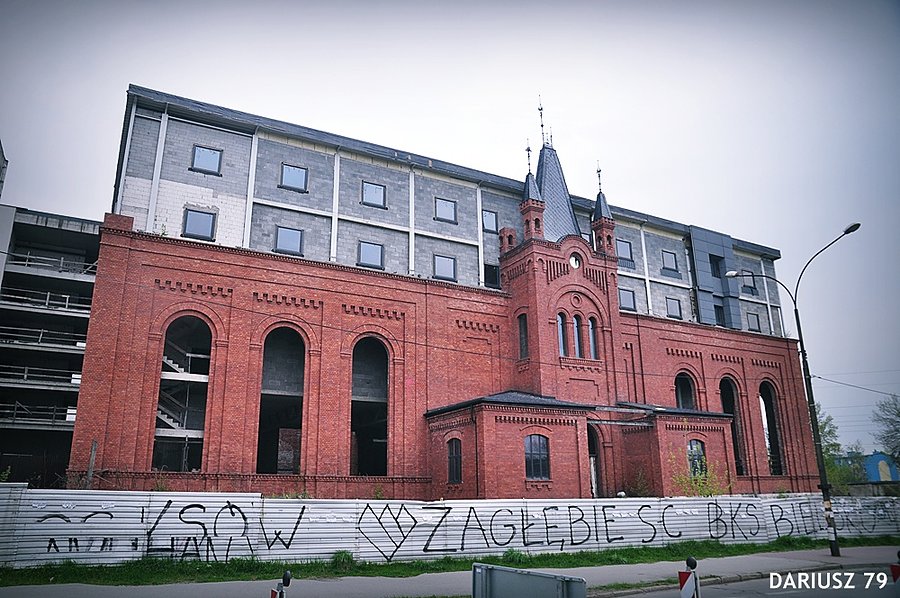 Sosnowiec Zamkowa - Budowa hotelu stanęła w miejscu (dawna elektrownia Renard)