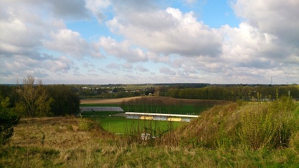 Widok na stadion w Bychawie