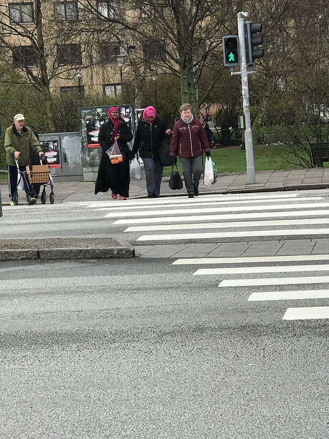 Typowe szwedzkie przejście dla pieszych