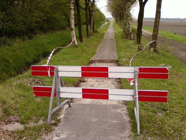 Ścieżka rowerowa w remoncie