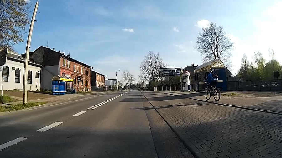 Rowerzysta w Zabrzu Kończycach
