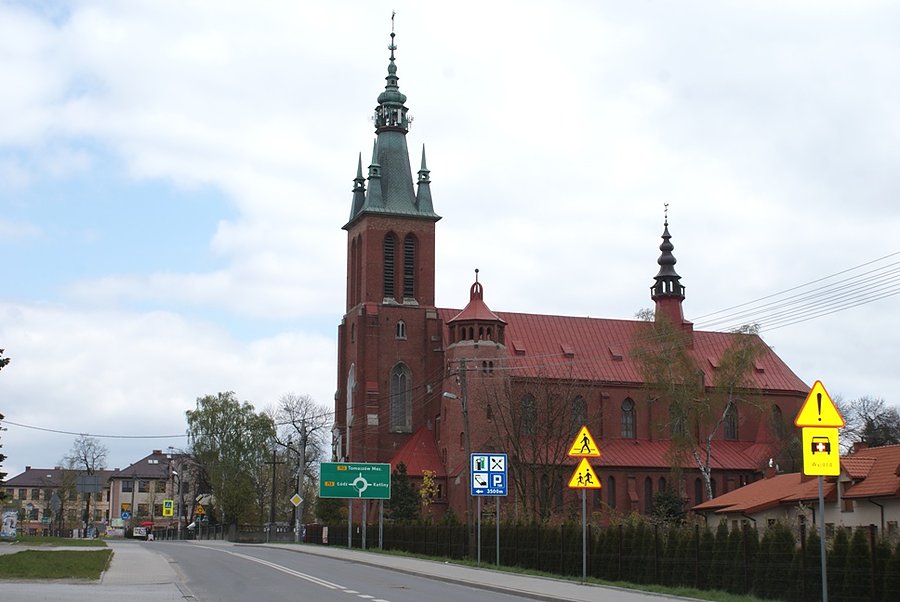 Kurowice i okazały neogotycki kościół z 1902-1913r