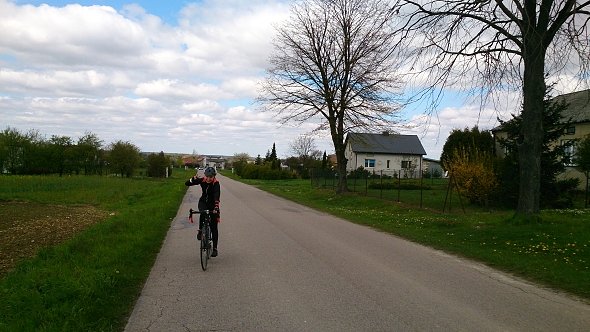 Paulina pokonuje podjazd