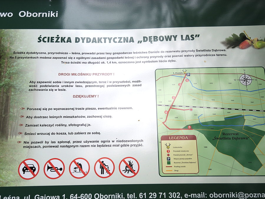 Kilka informacji na temat ścieżki dydaktycznej "Dębowy Las"