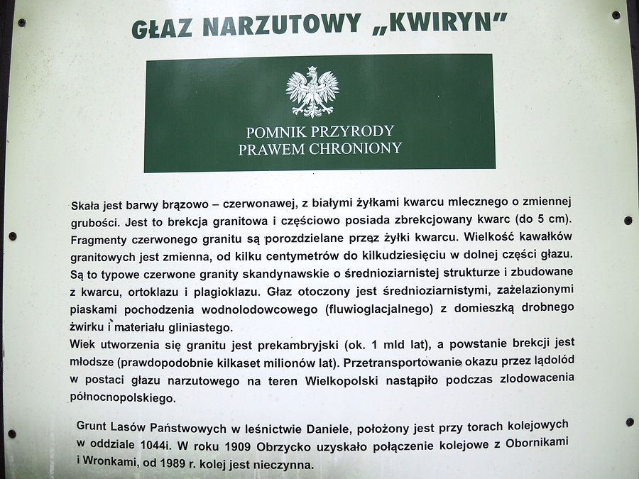 Kilka informacji na temat głazu narzutowego KWIRYN
