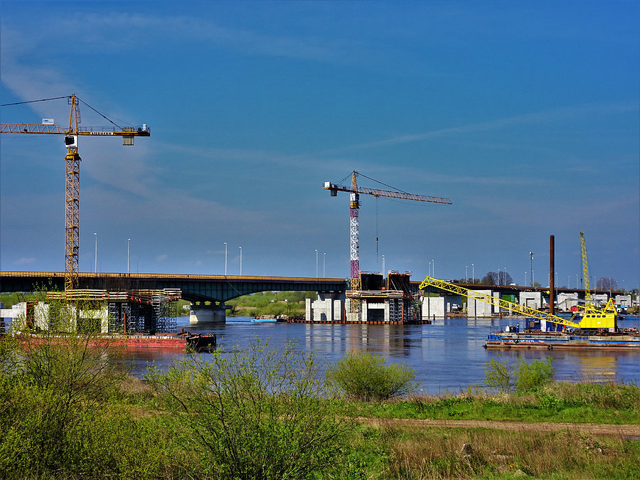 Wycieczka rowerowa nad morze - Jantar. W drodze nad morze.Będzie nowy most w Kiezmarku