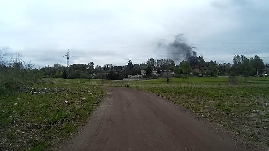 Coś się solidnie pali, po chwili było słychać syreny straży pożarnej