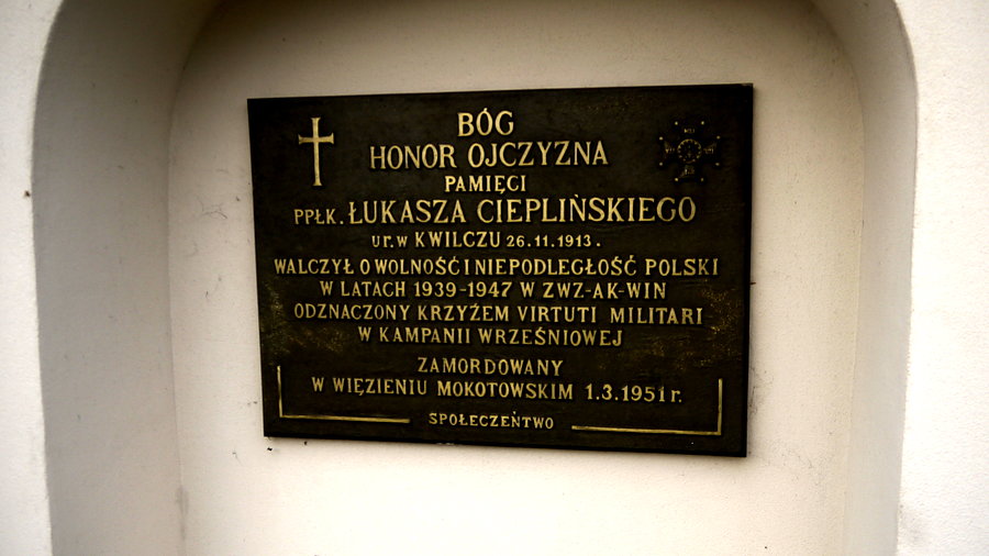 Tablica ku czci żołnierza wyklętego