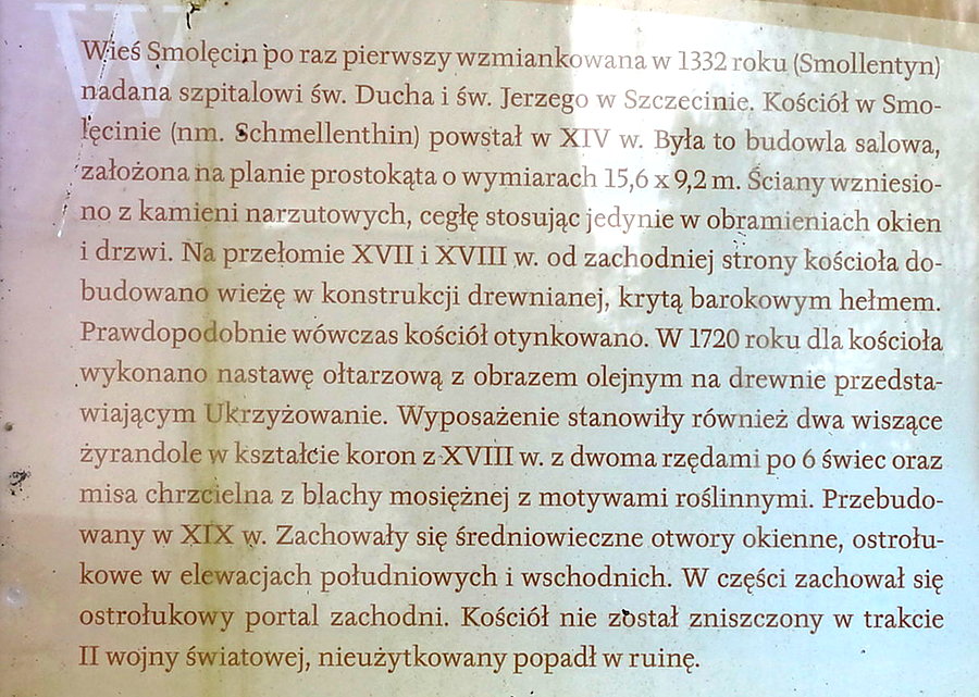 Historyczna notatka w Smolęcinie