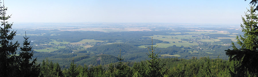 Panorama z punktu widokowego Rychleby