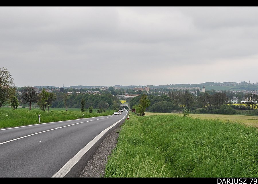 Widok w stronę Hlučín (Droga krajowa 56)