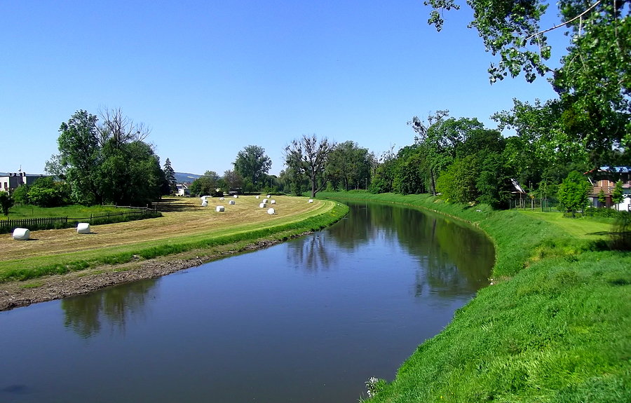 Kravaře i rzeka Opava