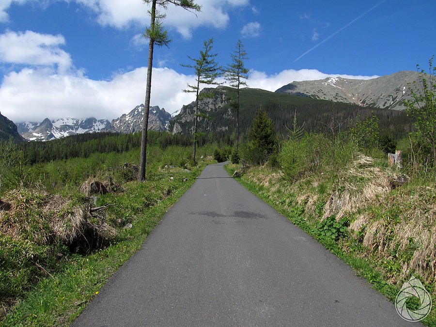 Początek podjazdu na Popradskie pleso