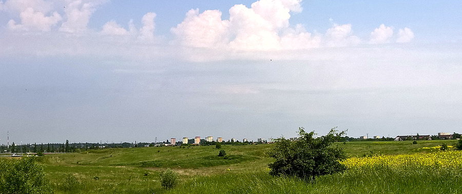 Panorama Szczecina - widok spod górek ustowskich
