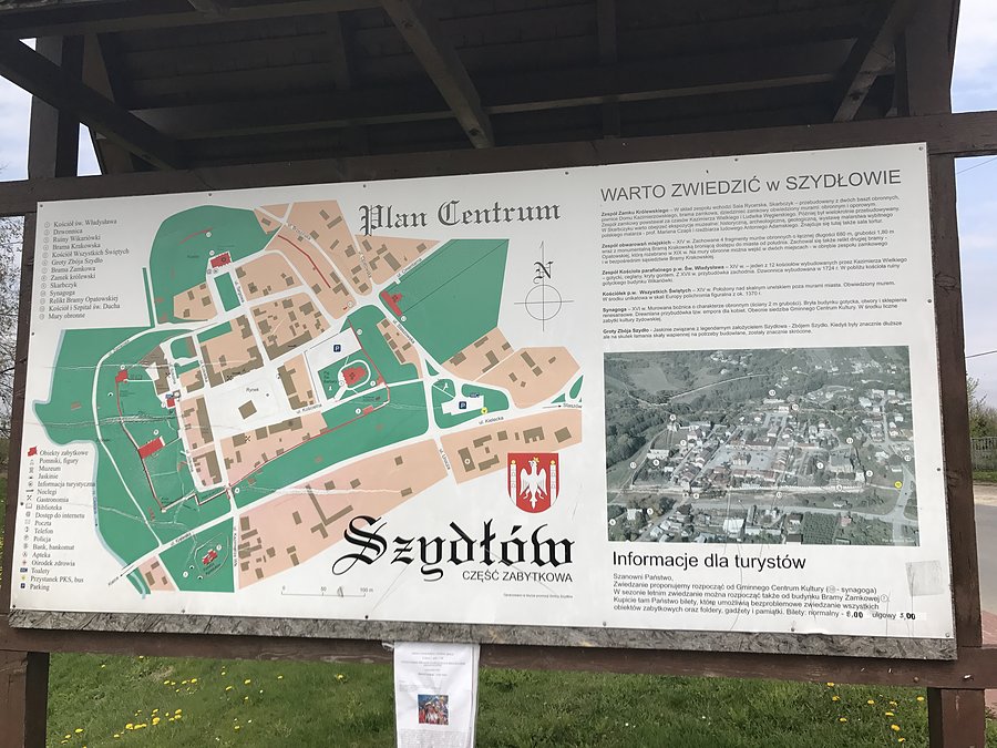 Mapa Szydłowa starówka